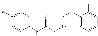 N-(4-chlorophenyl)-2-{[2-(2-fluorophenyl)ethyl]amino}acetamide Struktur