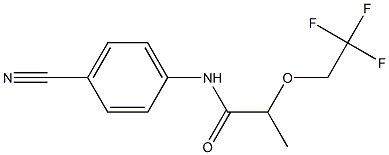 N-(4-cyanophenyl)-2-(2,2,2-trifluoroethoxy)propanamide Struktur