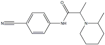 N-(4-cyanophenyl)-2-(2-methylpiperidin-1-yl)propanamide Struktur