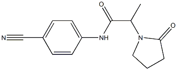 N-(4-cyanophenyl)-2-(2-oxopyrrolidin-1-yl)propanamide Struktur