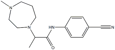 N-(4-cyanophenyl)-2-(4-methyl-1,4-diazepan-1-yl)propanamide Struktur