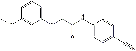 N-(4-cyanophenyl)-2-[(3-methoxyphenyl)sulfanyl]acetamide Struktur