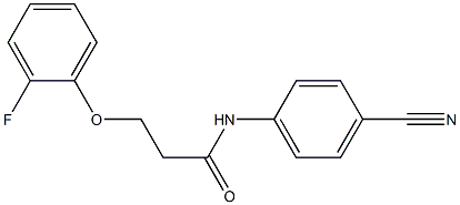 N-(4-cyanophenyl)-3-(2-fluorophenoxy)propanamide Struktur