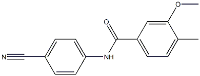 N-(4-cyanophenyl)-3-methoxy-4-methylbenzamide Struktur