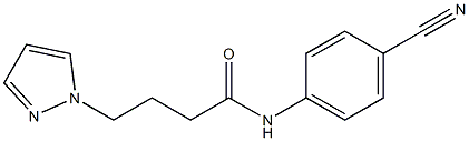 N-(4-cyanophenyl)-4-(1H-pyrazol-1-yl)butanamide Struktur