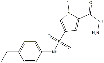 N-(4-ethylphenyl)-5-(hydrazinocarbonyl)-1-methyl-1H-pyrrole-3-sulfonamide Struktur