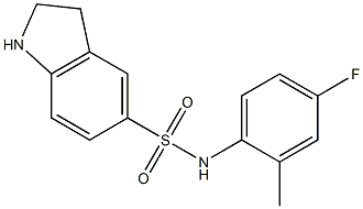 N-(4-fluoro-2-methylphenyl)-2,3-dihydro-1H-indole-5-sulfonamide Struktur