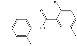 N-(4-fluoro-2-methylphenyl)-2-hydroxy-5-methylbenzamide Struktur