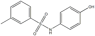 N-(4-hydroxyphenyl)-3-methylbenzene-1-sulfonamide Struktur