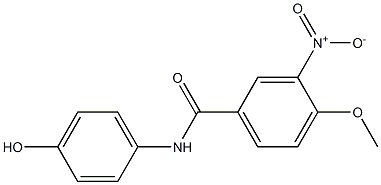 N-(4-hydroxyphenyl)-4-methoxy-3-nitrobenzamide Struktur