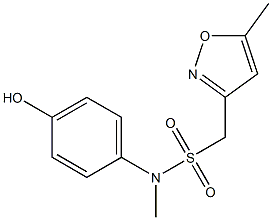 N-(4-hydroxyphenyl)-N-methyl-1-(5-methyl-1,2-oxazol-3-yl)methanesulfonamide Struktur