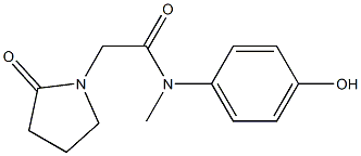 N-(4-hydroxyphenyl)-N-methyl-2-(2-oxopyrrolidin-1-yl)acetamide Struktur