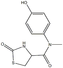 N-(4-hydroxyphenyl)-N-methyl-2-oxo-1,3-thiazolidine-4-carboxamide Struktur