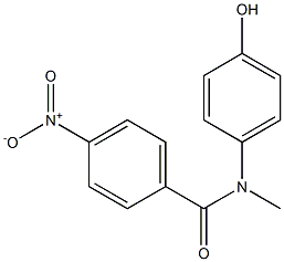 N-(4-hydroxyphenyl)-N-methyl-4-nitrobenzamide Struktur