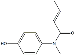 N-(4-hydroxyphenyl)-N-methylbut-2-enamide Struktur