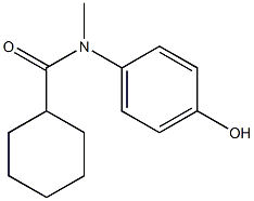 N-(4-hydroxyphenyl)-N-methylcyclohexanecarboxamide Struktur