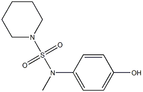 N-(4-hydroxyphenyl)-N-methylpiperidine-1-sulfonamide Struktur