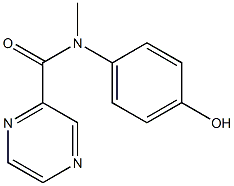 N-(4-hydroxyphenyl)-N-methylpyrazine-2-carboxamide Struktur