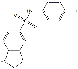 N-(4-iodophenyl)-2,3-dihydro-1H-indole-5-sulfonamide Struktur