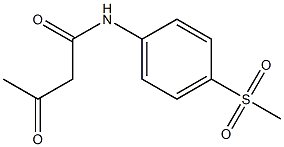 N-(4-methanesulfonylphenyl)-3-oxobutanamide Struktur