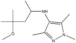 N-(4-methoxy-4-methylpentan-2-yl)-1,3,5-trimethyl-1H-pyrazol-4-amine Struktur