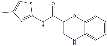 N-(4-methyl-1,3-thiazol-2-yl)-3,4-dihydro-2H-1,4-benzoxazine-2-carboxamide Struktur