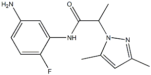 N-(5-amino-2-fluorophenyl)-2-(3,5-dimethyl-1H-pyrazol-1-yl)propanamide Struktur