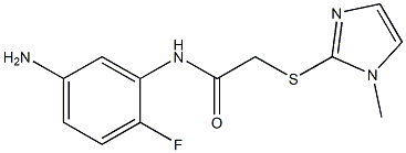 N-(5-amino-2-fluorophenyl)-2-[(1-methyl-1H-imidazol-2-yl)sulfanyl]acetamide Struktur