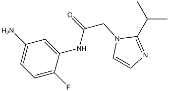 N-(5-amino-2-fluorophenyl)-2-[2-(propan-2-yl)-1H-imidazol-1-yl]acetamide Struktur