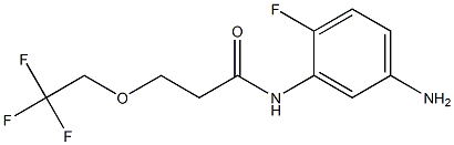 N-(5-amino-2-fluorophenyl)-3-(2,2,2-trifluoroethoxy)propanamide Struktur