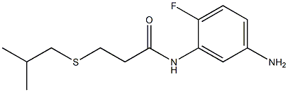 N-(5-amino-2-fluorophenyl)-3-[(2-methylpropyl)sulfanyl]propanamide Struktur