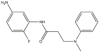 N-(5-amino-2-fluorophenyl)-3-[methyl(phenyl)amino]propanamide Struktur