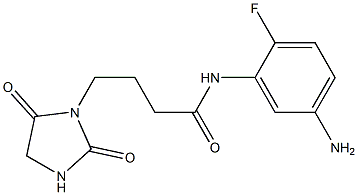 N-(5-amino-2-fluorophenyl)-4-(2,5-dioxoimidazolidin-1-yl)butanamide Struktur