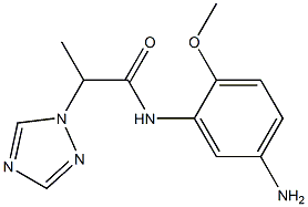 N-(5-amino-2-methoxyphenyl)-2-(1H-1,2,4-triazol-1-yl)propanamide Struktur