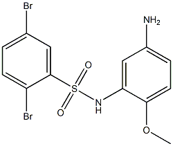 N-(5-amino-2-methoxyphenyl)-2,5-dibromobenzene-1-sulfonamide Struktur