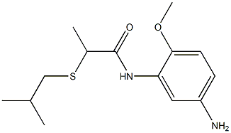 N-(5-amino-2-methoxyphenyl)-2-[(2-methylpropyl)sulfanyl]propanamide Struktur