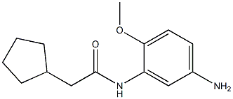 N-(5-amino-2-methoxyphenyl)-2-cyclopentylacetamide Struktur