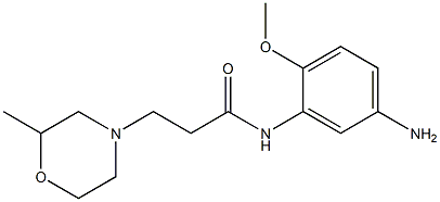 N-(5-amino-2-methoxyphenyl)-3-(2-methylmorpholin-4-yl)propanamide Struktur