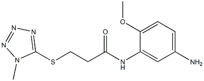 N-(5-amino-2-methoxyphenyl)-3-[(1-methyl-1H-1,2,3,4-tetrazol-5-yl)sulfanyl]propanamide Struktur