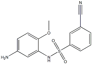 N-(5-amino-2-methoxyphenyl)-3-cyanobenzene-1-sulfonamide Struktur