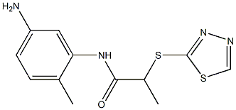 N-(5-amino-2-methylphenyl)-2-(1,3,4-thiadiazol-2-ylsulfanyl)propanamide Struktur