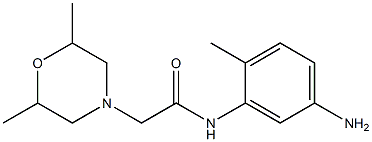 N-(5-amino-2-methylphenyl)-2-(2,6-dimethylmorpholin-4-yl)acetamide Struktur