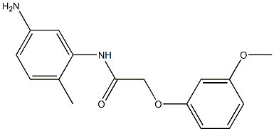 N-(5-amino-2-methylphenyl)-2-(3-methoxyphenoxy)acetamide Struktur