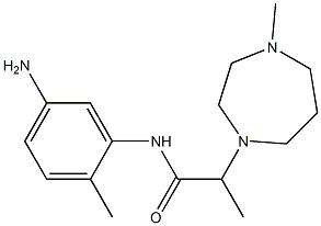 N-(5-amino-2-methylphenyl)-2-(4-methyl-1,4-diazepan-1-yl)propanamide Struktur