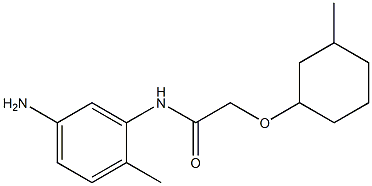 N-(5-amino-2-methylphenyl)-2-[(3-methylcyclohexyl)oxy]acetamide Struktur