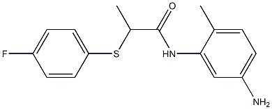 N-(5-amino-2-methylphenyl)-2-[(4-fluorophenyl)sulfanyl]propanamide Struktur