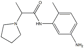 N-(5-amino-2-methylphenyl)-2-pyrrolidin-1-ylpropanamide Struktur