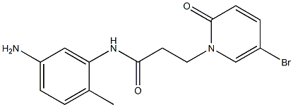 N-(5-amino-2-methylphenyl)-3-(5-bromo-2-oxo-1,2-dihydropyridin-1-yl)propanamide Struktur