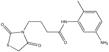 N-(5-amino-2-methylphenyl)-4-(2,4-dioxo-1,3-thiazolidin-3-yl)butanamide Struktur