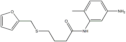 N-(5-amino-2-methylphenyl)-4-[(furan-2-ylmethyl)sulfanyl]butanamide Struktur